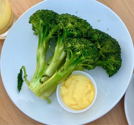 Broccoli side, tasted good but a bit hard to eat