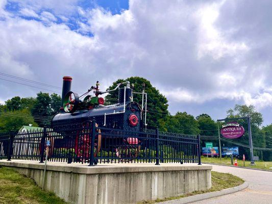 Steam engine out front