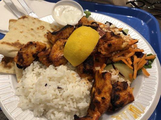 Chicken kabob platter