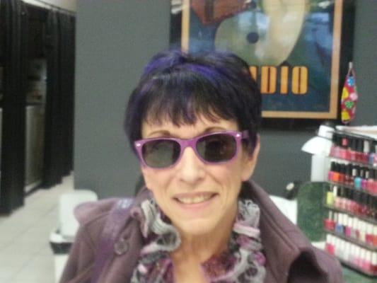 One of the fun & funky colors we love to do here! She loves her prurple!!