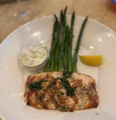 Skinnylicious grilled salmon with asparagus