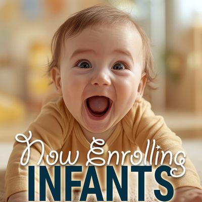 Good news San Diego, we are now enrolling infants!