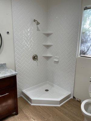 My shower with no doors included for $10,000, what a rip off