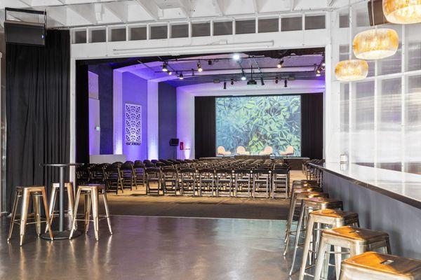 A conference event for rent, a private party or talk series in the Mission in San Francisco