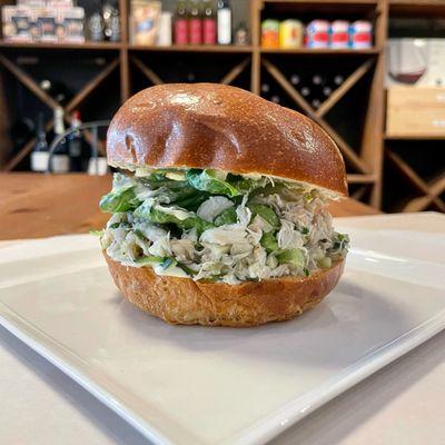 Crab salad with Apple, Celery, Yuzu and Shiso.