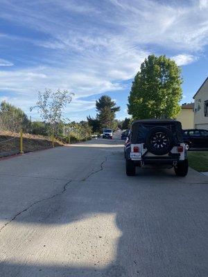 When there's plenty of parking street side, but you'll happily block the alley way for residents.