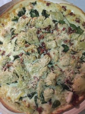 Large Chicken Bacon Artichoke Gourmet Delite.  Only $10!  Delish!