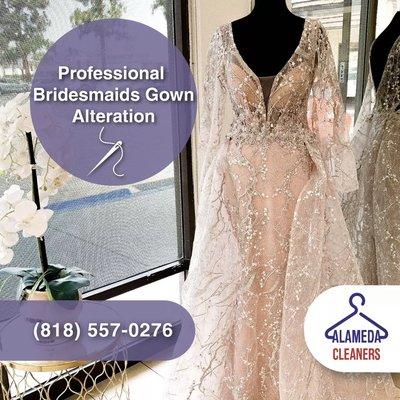 Professional Bridesmaid Dress Alteration & Dry Cleaning