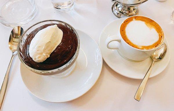 Odeon Chocolate Pudding and a cappuccino