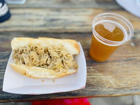 Bratwurst and beer combo for $10