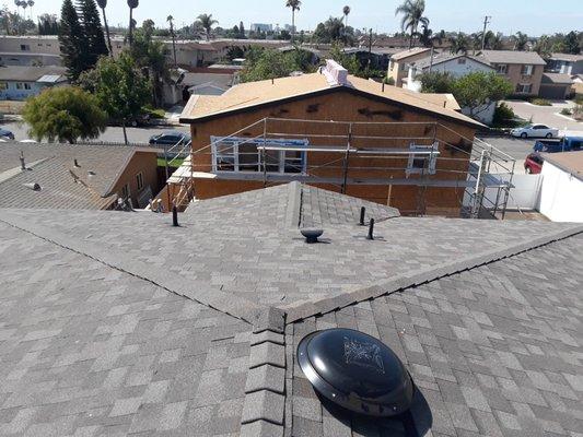 Roofing getting installed.