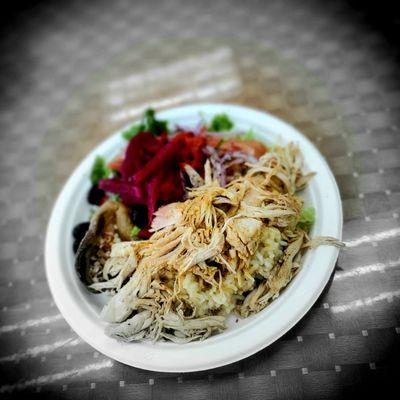 Chicken Shwarma Platter with Salad