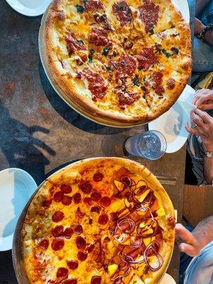 Our Pizza Margherita, Spicy Hawaiian Pizza, Pepperoni Pizza