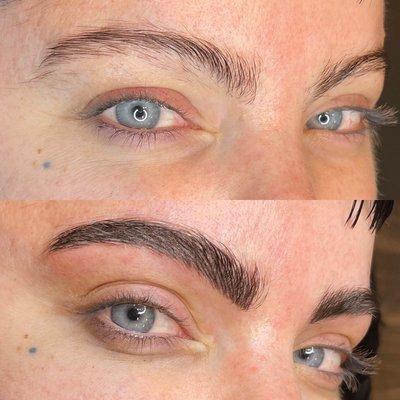 Microblading with shading