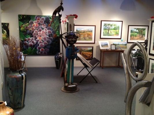 Featuring an assortment of work including paintings in oil and watercolor by local artists.