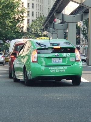 LAW BREAKER. CUT ME OFF IN TRAFFIC BY CHANGING LANES IN THE INTERSECTION. Then he blocked the crosswalk.  HORRIBLE DRIVERS.