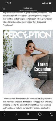 Loren escandon - perception magazine