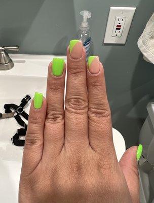 Natural short nails w acrylic