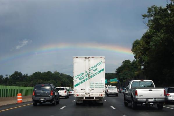 Here is a photo submitted to us by a random person driving behind our truck!  How beautiful!