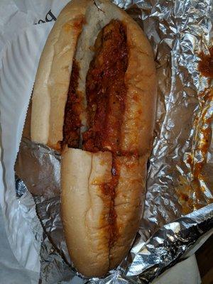 Decent chicken parm sub. But does this look like "extra cheese"?