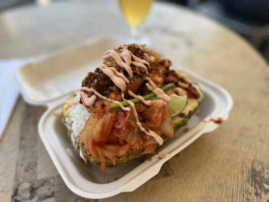 Pineapple shrimp bowl