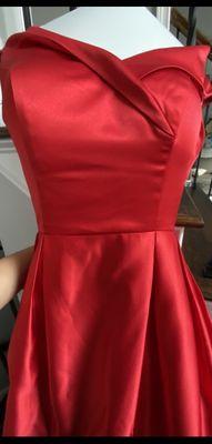 Beautiful Satin bright red dress for for my prom night! Such a great job. I love it!