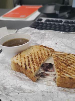 French Dip Panini with au jus.... Mmmmmmmm