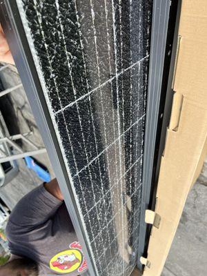 Brand new solar panels they broke