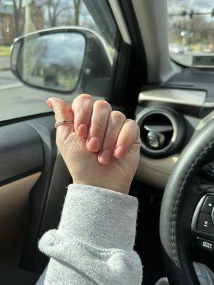 First dip mani on my natural little nubs!