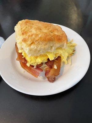 Bacon egg cheddar Biscuit