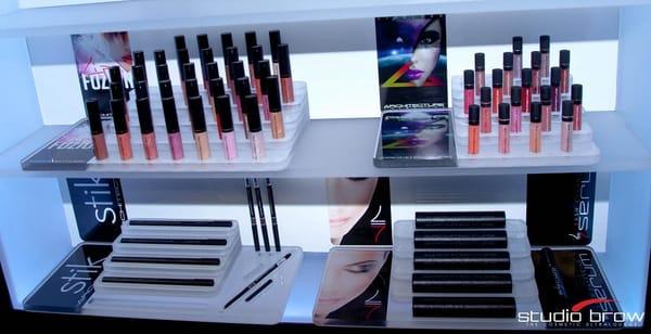 Four of Studio Brow's featured Architecture Cosmetics products including Stik, the ultimate eyebrow pencil.