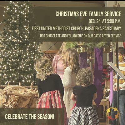 Join us for Christmas Eve services at 5:00 pm and 11:00 pm.