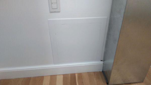 Access panel to cover hole