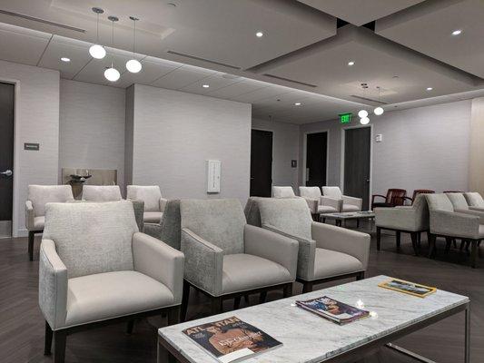 Inside the new waiting room at 371 East Paces.