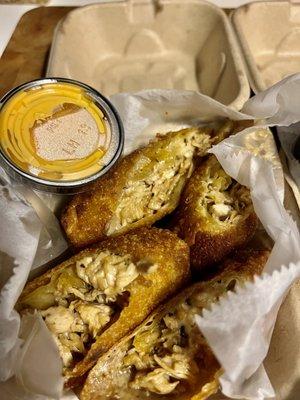 Chicken Cheesesteak Egg Rolls