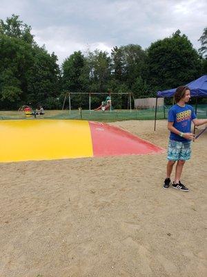 This is the bounce pillow,  far smaller than other park's, over- regulated and NOT free.