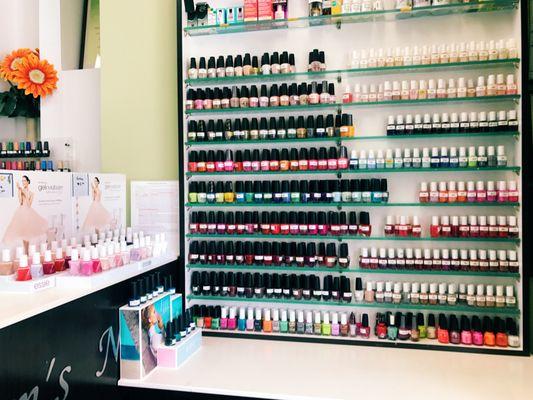 our collection of regular manicure polishes with brands in demand including Essie and OPI