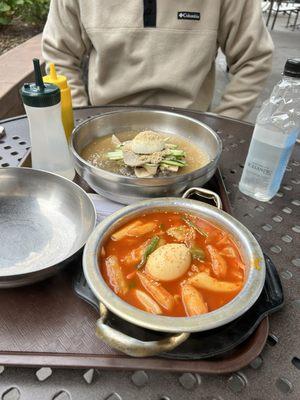 tteokbokki (spicy rice cakes) and naengmyeon (buckwheat noodles).