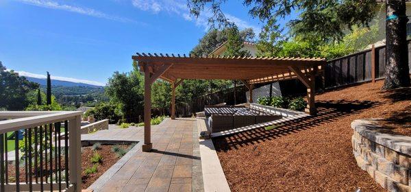 Pavers and pergola installation