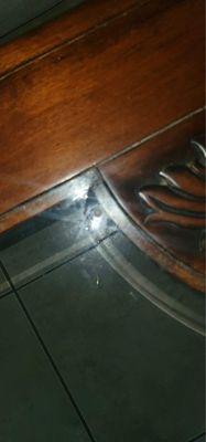 Glass on coffee table not cleaned