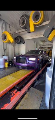 Awesome Rolls Royce coming in for his routinely car wash!