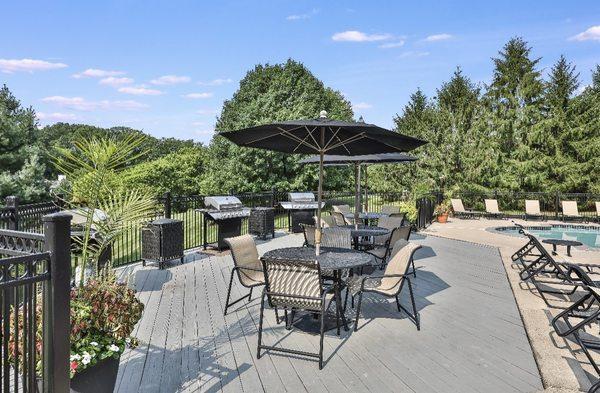 Pool Deck with Barbeque Station