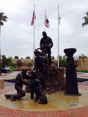 Gorgeous sculpture. Incredible detail.  Symbolizes the dedication & willingness of OCFA & all fire fighters to save & serve.