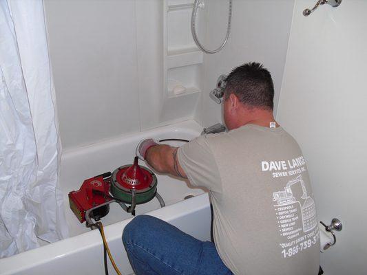 Fixing a clogged bathtub drain