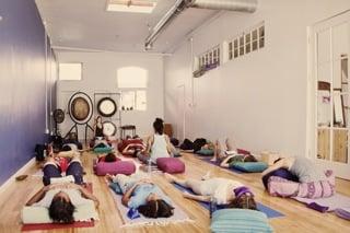 Sound Bath at Yogala in Echo park. Photo by Tanya Alexis