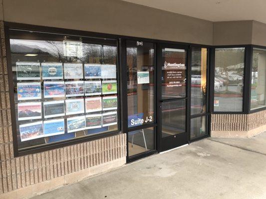 Front entry, adjacent to large grocery store (QFC)