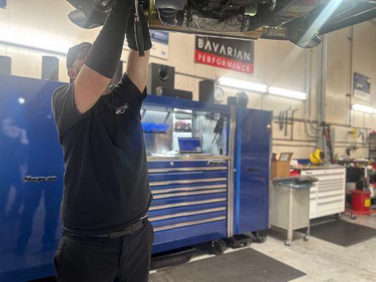 Josh keeping those Porsche running great!