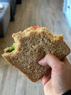 Tuna salad sandwich that had an expiration date of 12/01. Fridged overnight.