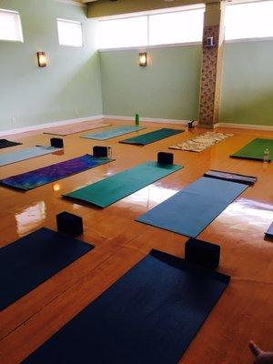 Very spacious room. Its a Hot Yoga but wasn't too hot especially for a beginner like me.