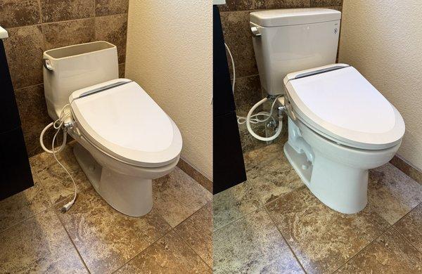 TOTO Toilet Replacement With Bidet